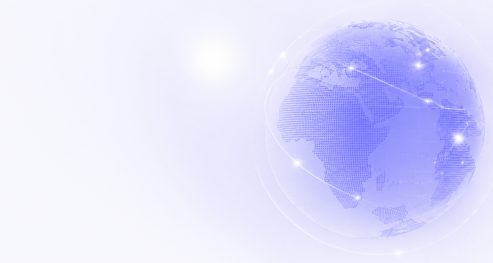Globe numérique bleu illustrant le référencement SEO international.