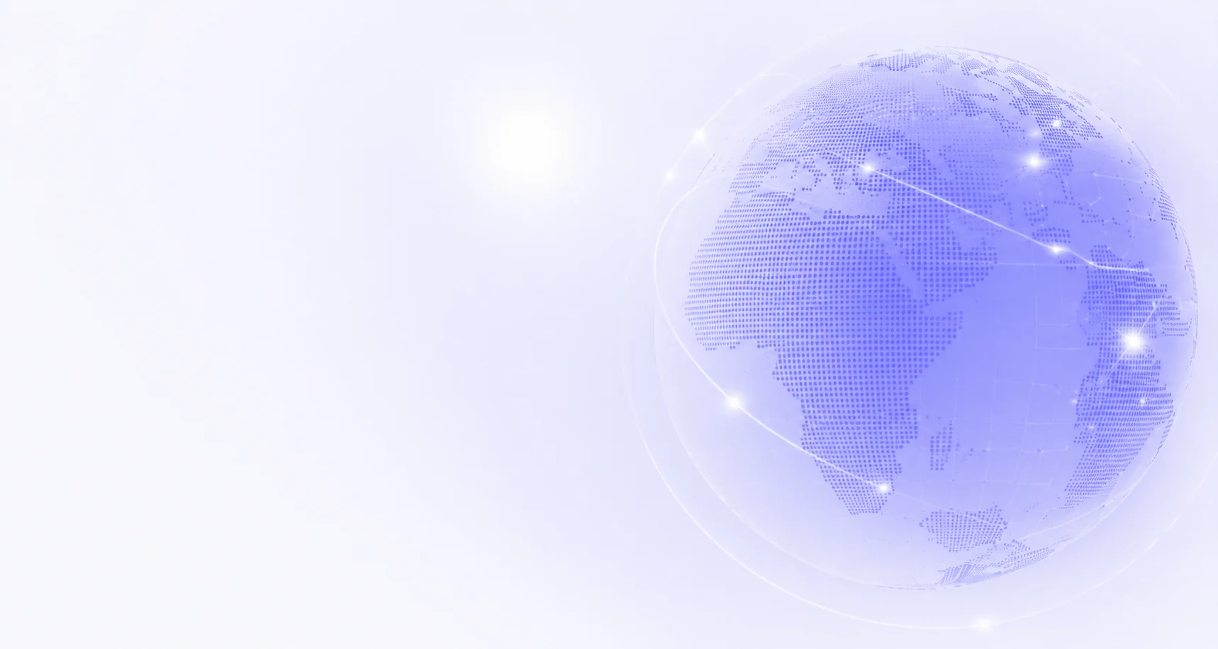 Globe numérique bleu illustrant le référencement SEO international.