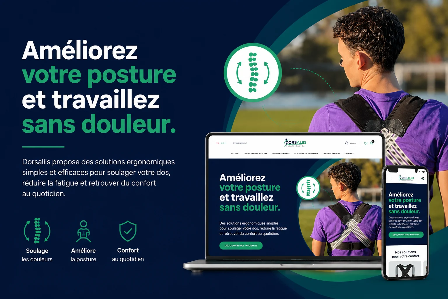 Aperçu du projet e-commerce Dorsaliis