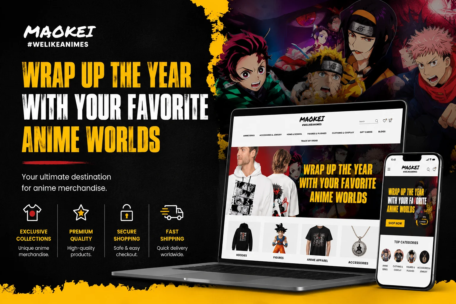 Aperçu du projet e-commerce Maokei Shop