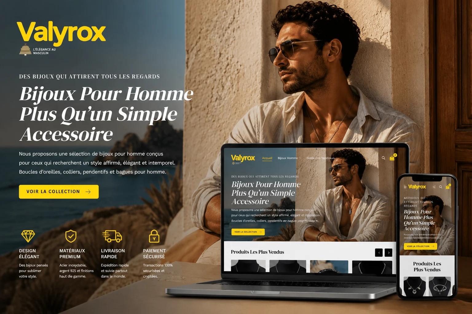 Aperçu du site e-commerce Valyrox réalisé par Empire Digital Africa