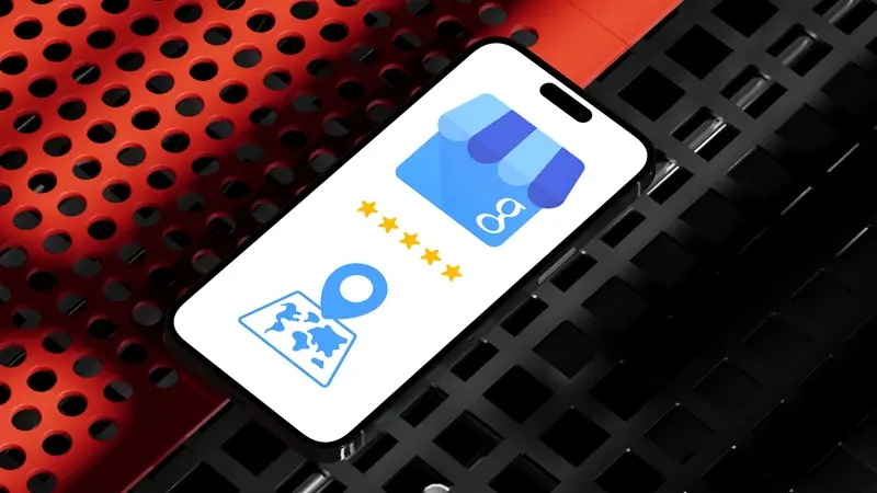 Fiche Google Business Profile sur smartphone pour améliorer le référencement local